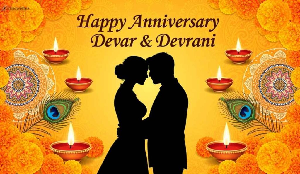 1st Wedding Anniversary Wishes for Devar Devrani