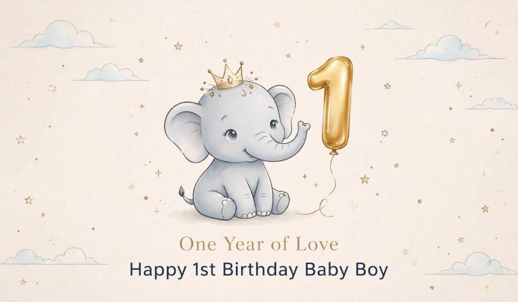1st Birthday Wishes for Baby Boy from Mom