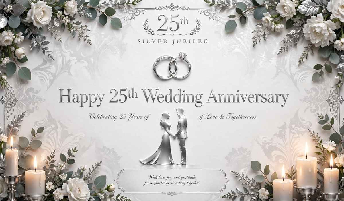 225+ 25th Marriage Anniversary Wishes to Celebrate 25 Years of Love 