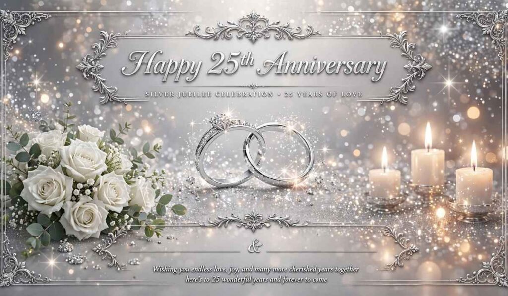 25th Marriage Anniversary Wishes for Wife