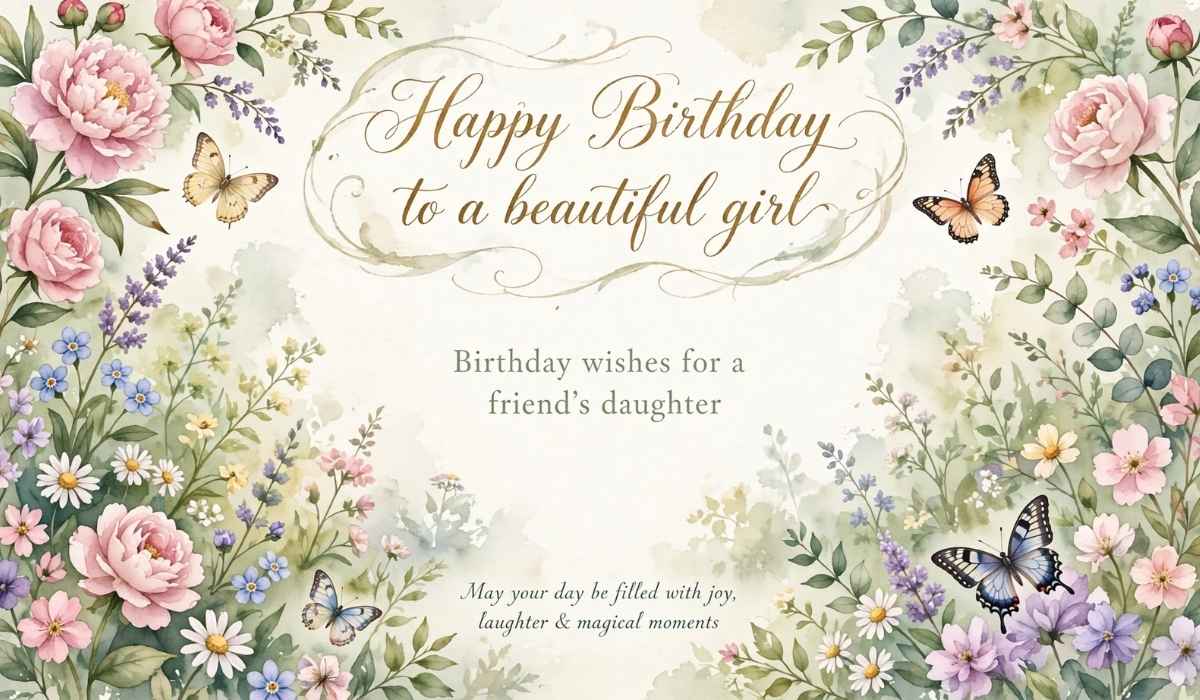 275+ Birthday Wishes for Friends Daughter– Sweet, Cute & Memorabl