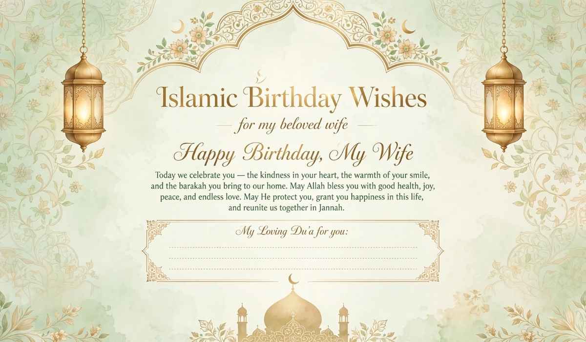 275+ Islamic Birthday Wishes for Wife – Heartfelt Duas, Blessings & Love Messages