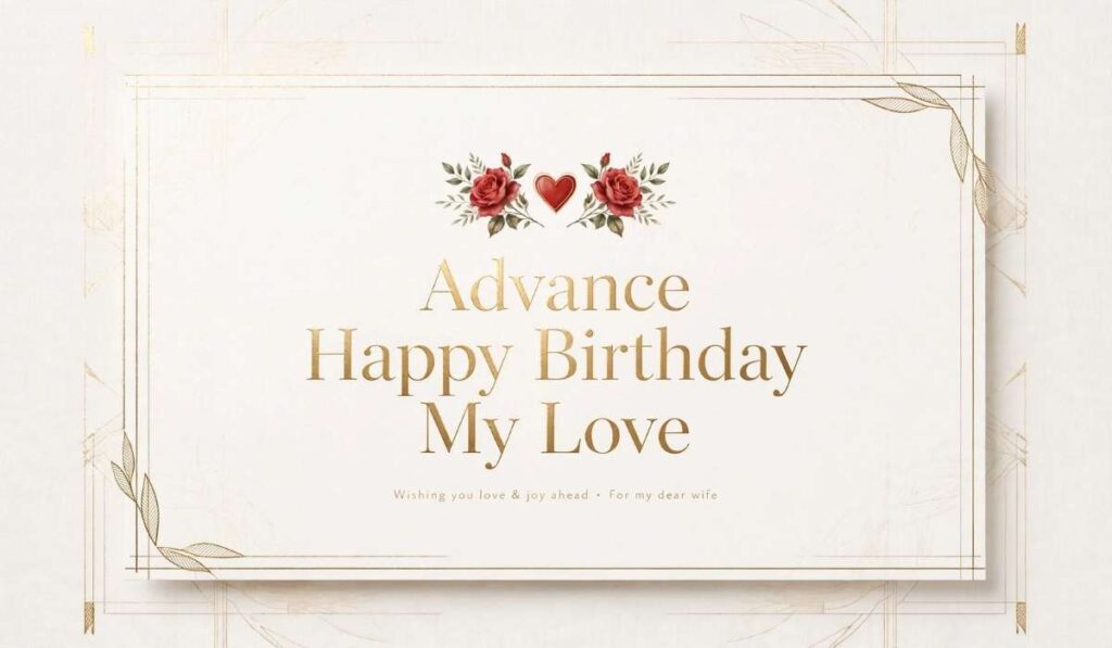 Advance Happy Birthday Wishes for Wife in Hindi