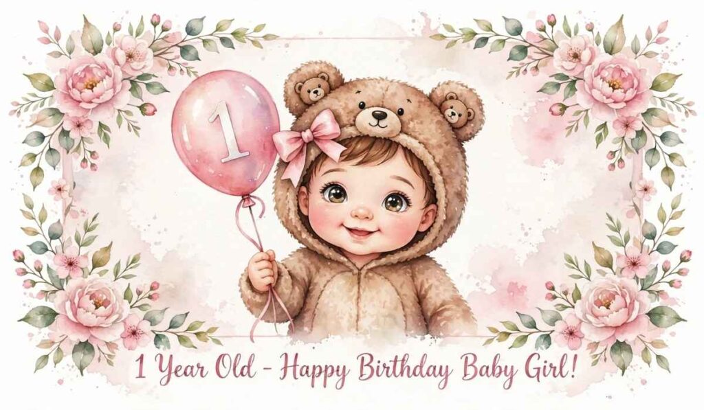 Emotional First Birthday Wishes for Baby Girl