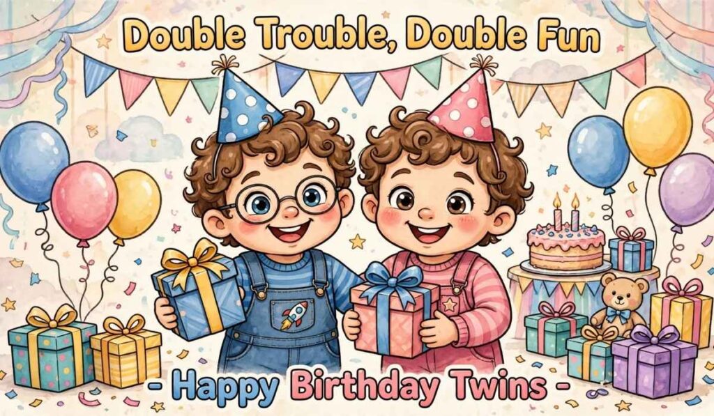 Funny Birthday Wishes for Twins
