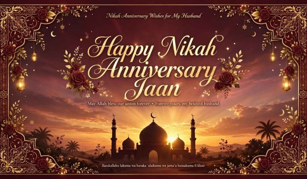 Happy Nikah Anniversary Wishes for Husband in English