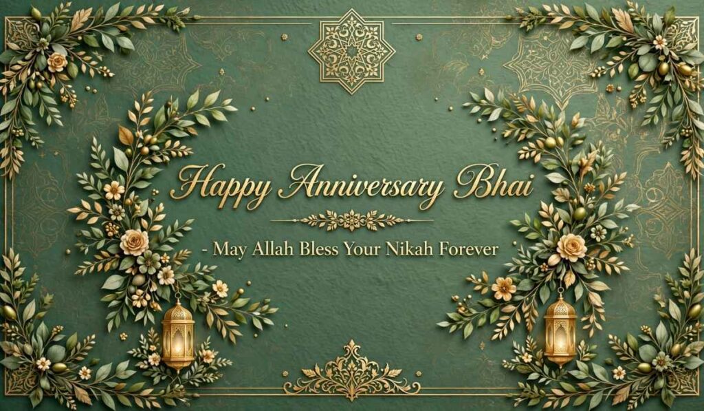 Happy NikahNikkah Anniversary Wishes for Brother