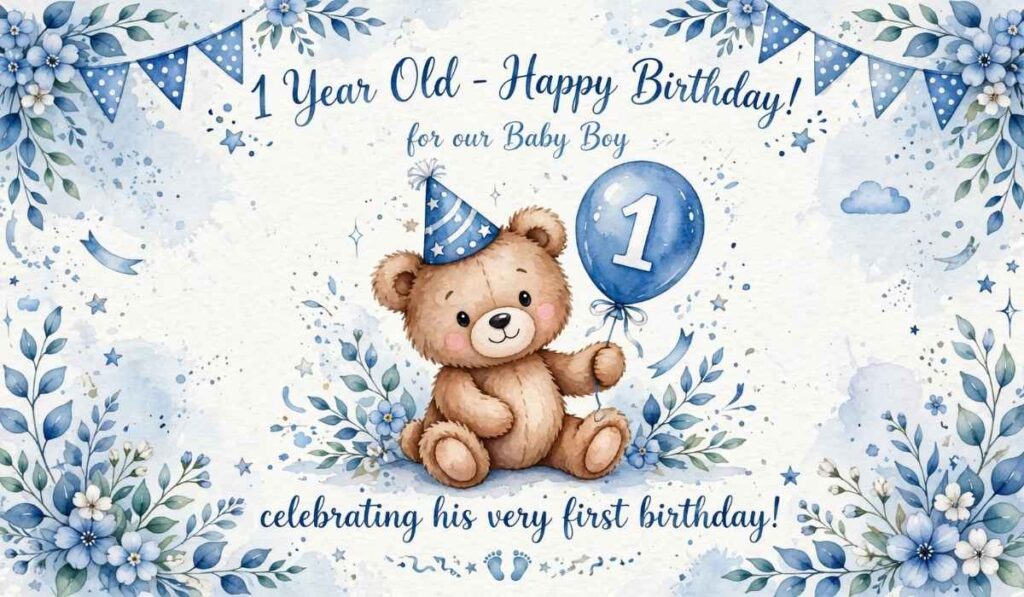 Heart Touching First Birthday Wishes for Baby Boy