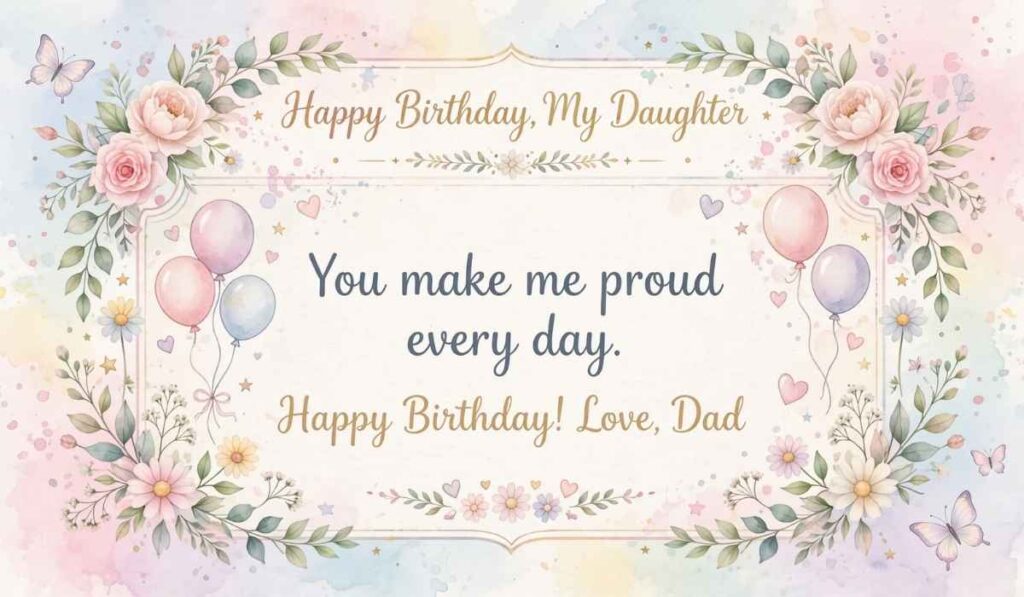 Heart Touching Wishes for Daughter from Dad