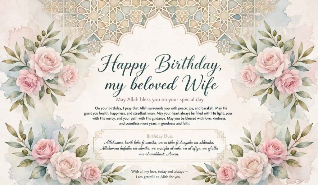 Heartwarming Islamic Birthday Wishes for Wife to Express Your Love