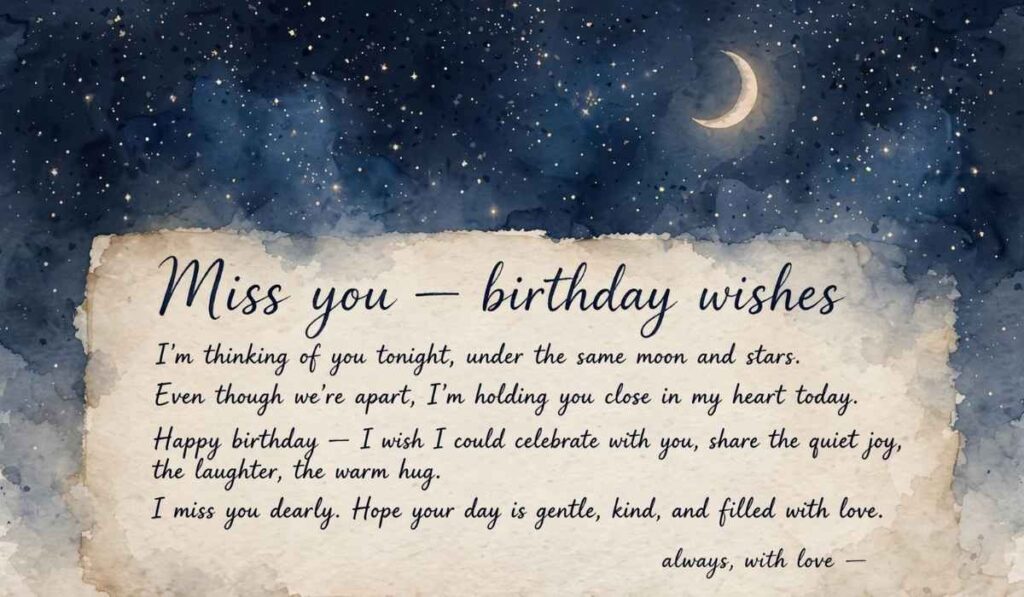Miss You Birthday Wishes for Husband