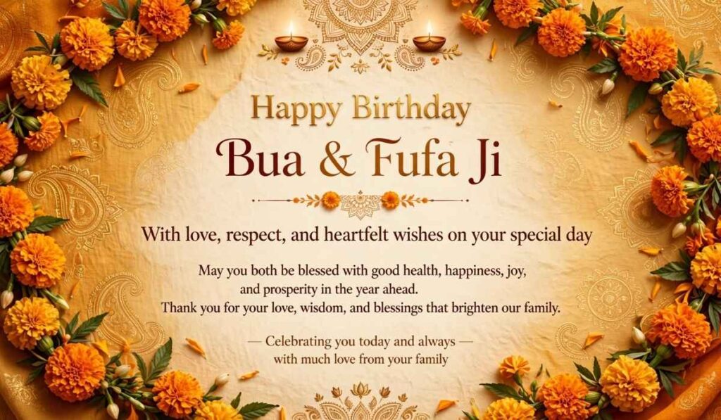 Short Birthday Wishes for Bua and Fufa Ji
