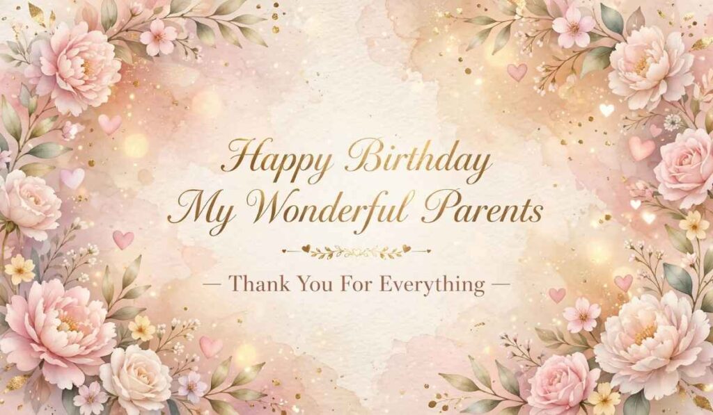Short Birthday Wishes for Parents from Son