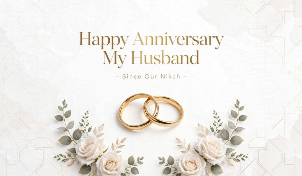 Short Heart Touching Nikah Anniversary Wishes for Husband