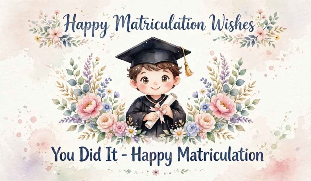 Special Matriculation Messages for Friends and Family