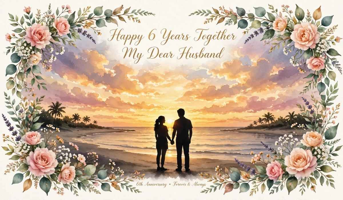 200+ 6th Anniversary Wishes for Husband Romantic & Heartfelt 