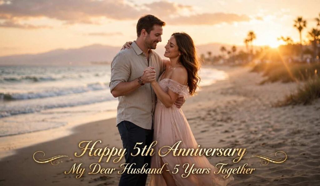 5th Wedding Anniversary Status for Husband