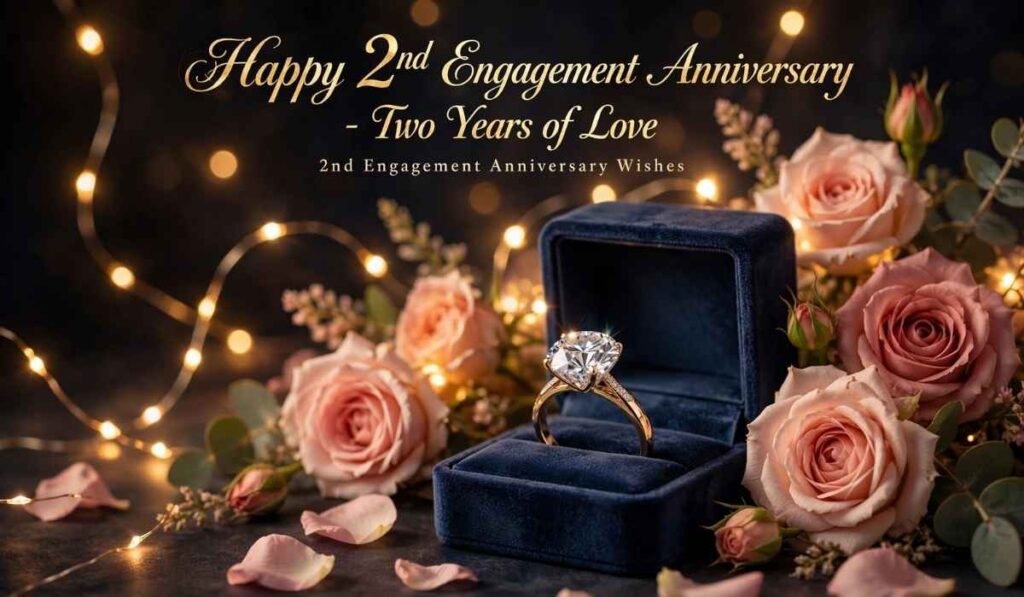 Happy 2nd Engagement Anniversary Wishes to Friend