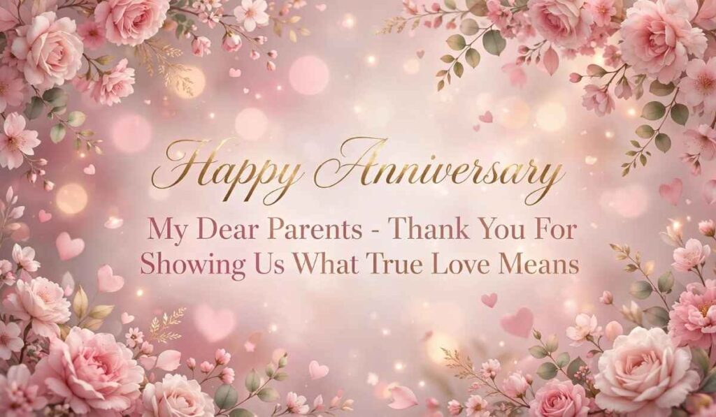 Heart Touching Anniversary Wishes for Parents in English