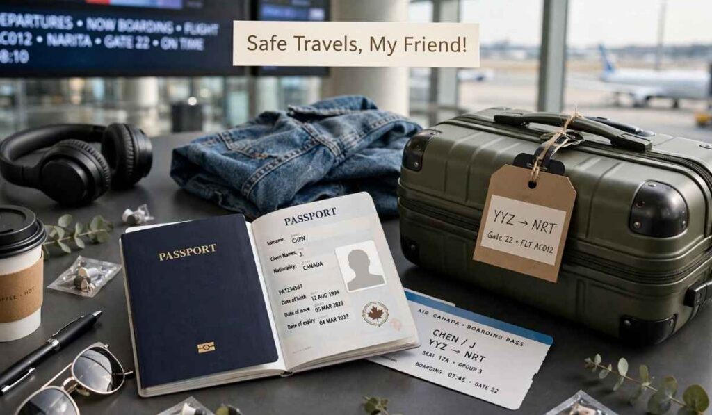 Safe Journey Wishes for Friend in English