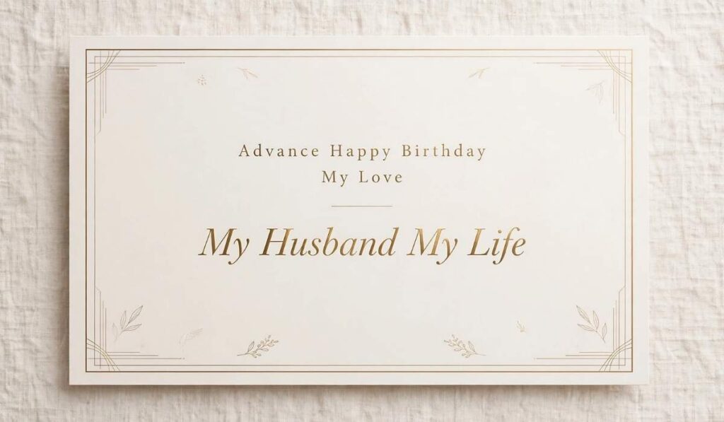 Short Advance Happy Birthday Wishes for Husband